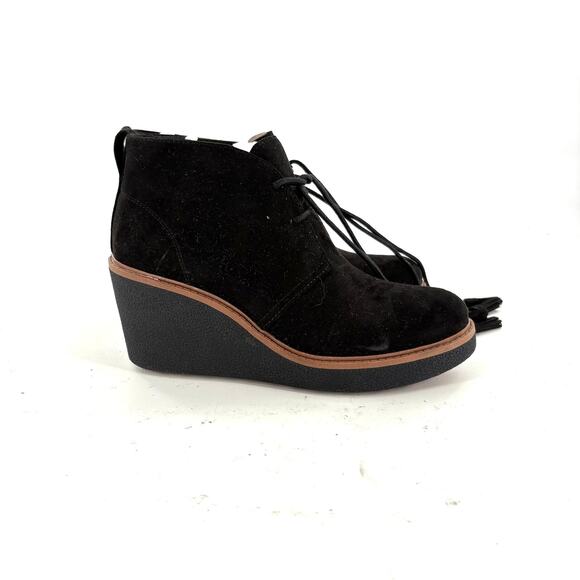 Dr. Scholl's Aurora Wedge Booties 7 Black NWOT Boots Ankle Dr Scholls Comfort - Picture 3 of 8